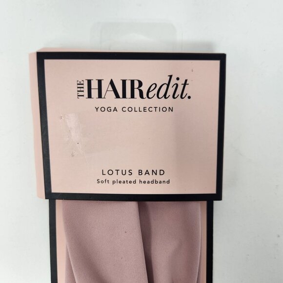 The HAIRedit Yoga Collection Lotus Band Soft Pleated Headband Light Pink NWT - Picture 2 of 5